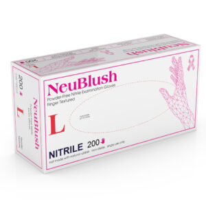 MEDGLUV NeuBlush Nitrile exam glove -Powder-Free (PF), Latex-Free (LF), Non-Sterile, Finger-Textured, Blush -MG5550_Series