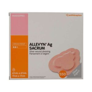 Smith+Nephew ALLEVYN Ag Gentle Border Sacrum Foam Dressing