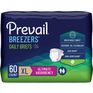 Prevail Breezers Breathable Briefs Size XL Case of 60